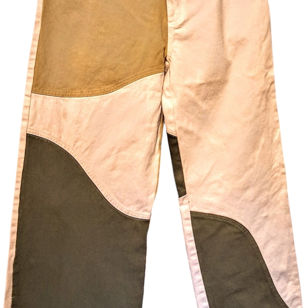 Blue Blush by Buckle Cream Tan & Green Wideleg Jeans - Picture 2 of 2